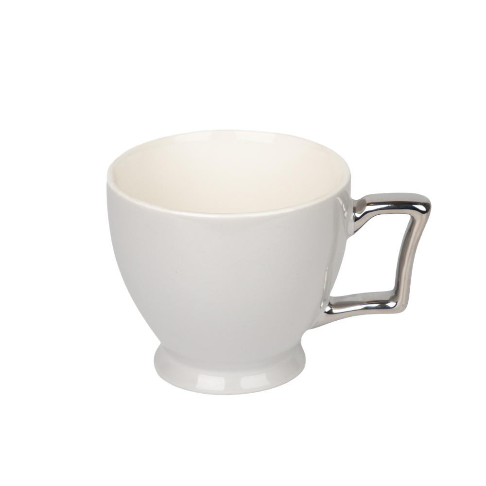 qinge Silver edge glazed ceramic cup