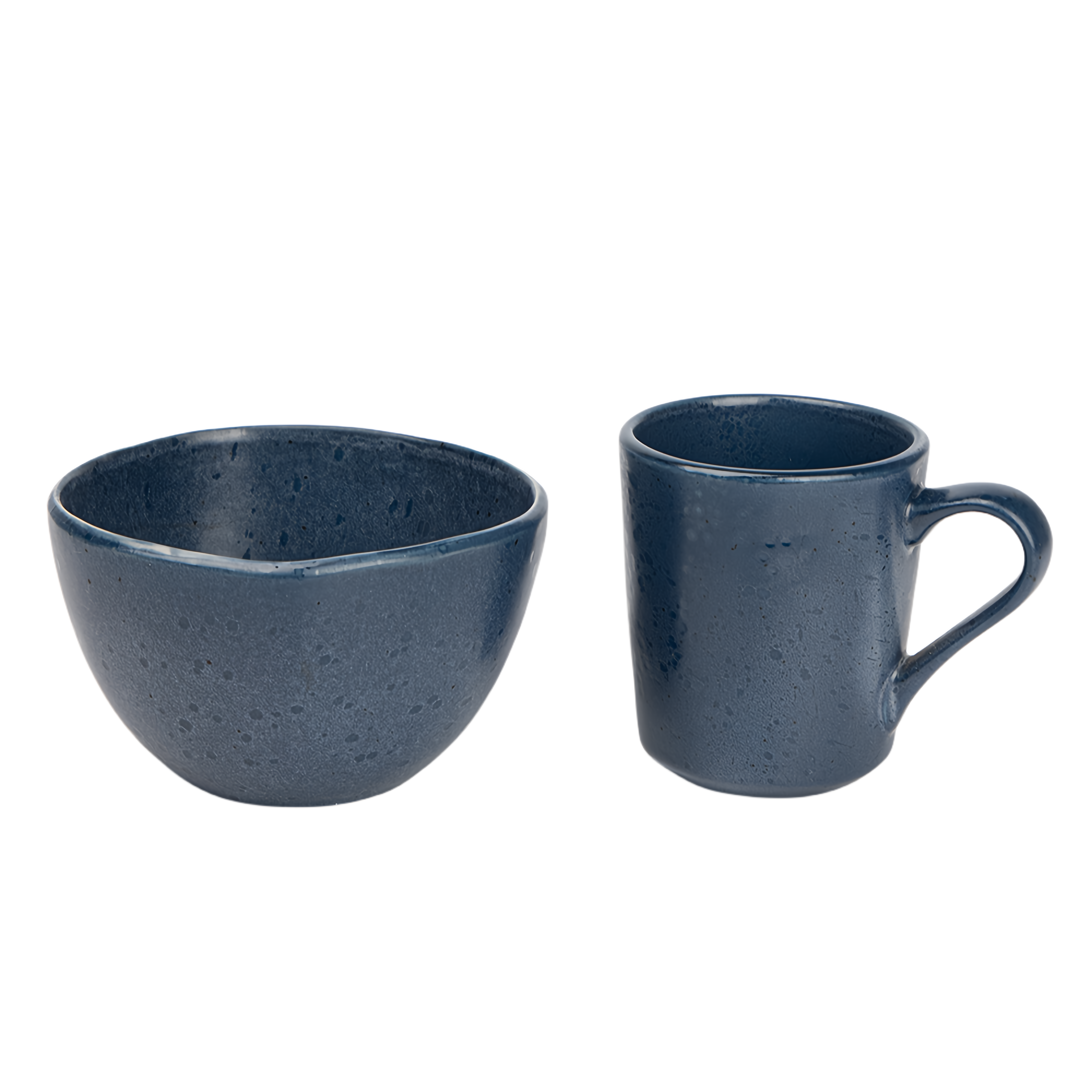 qinge Deep Blue Cup and Bowl Set of Two