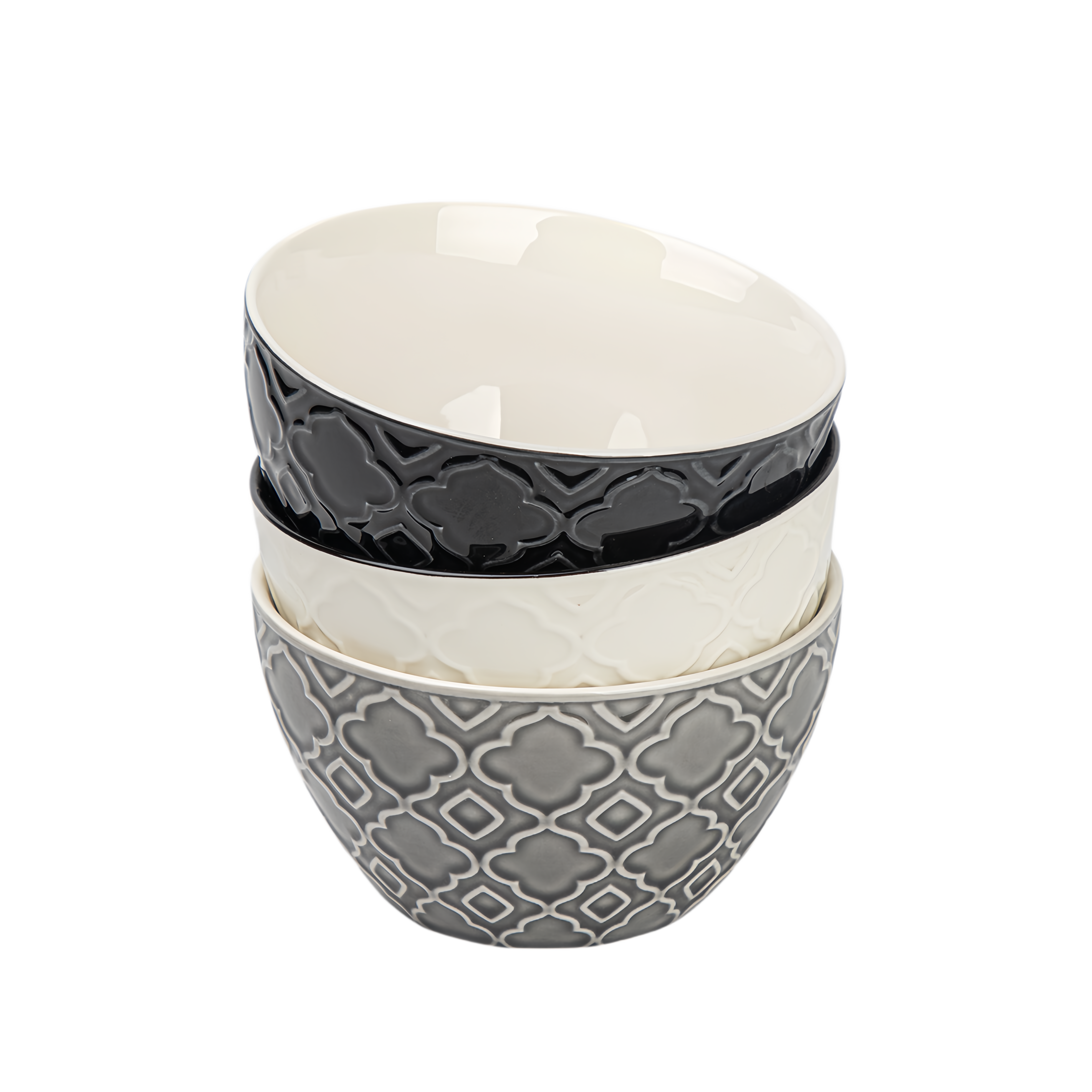 qinge Patterned Glossy Ceramic Rice Bowl