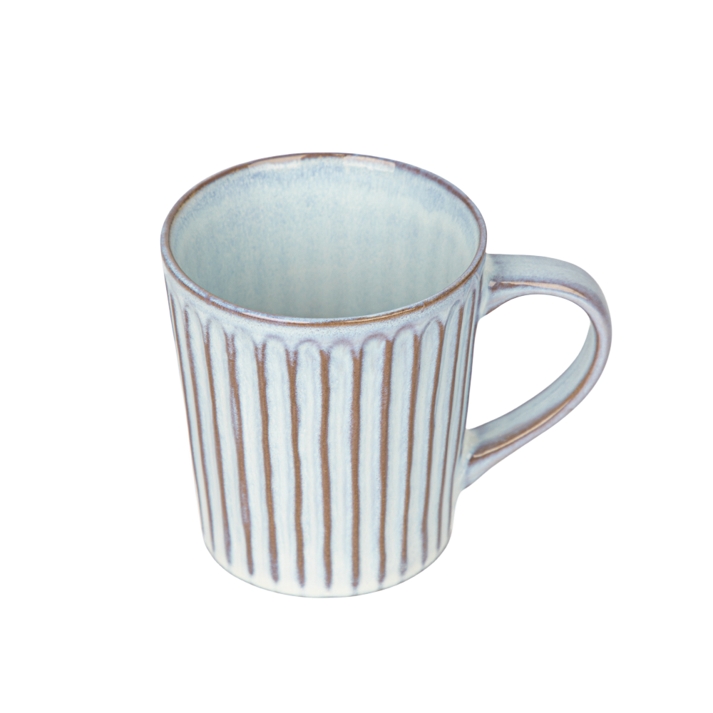 qinge Blue Striped Ceramic Cup