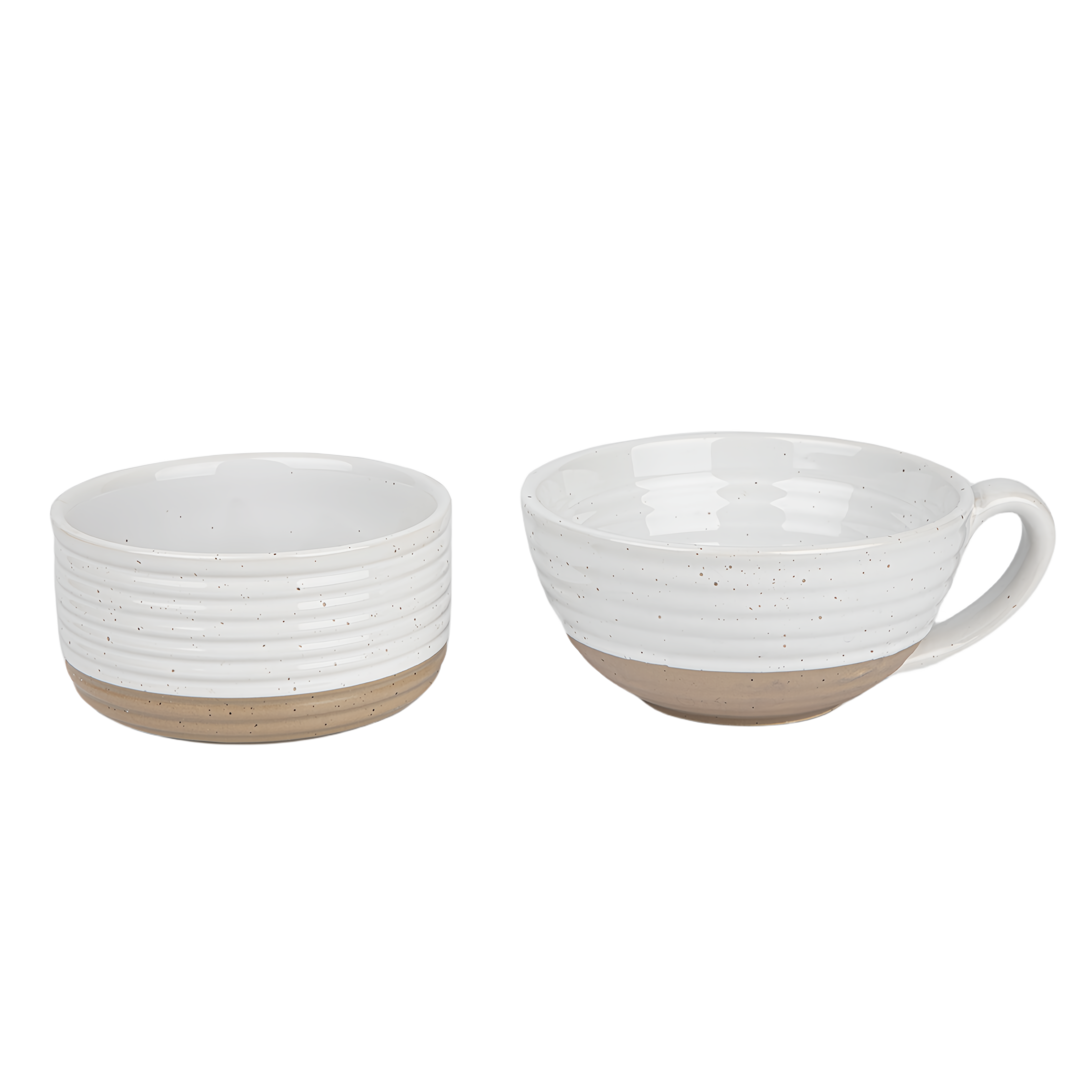 qinge Minimalist Ceramic Salad Bowl and Soup Bowl Set of Two