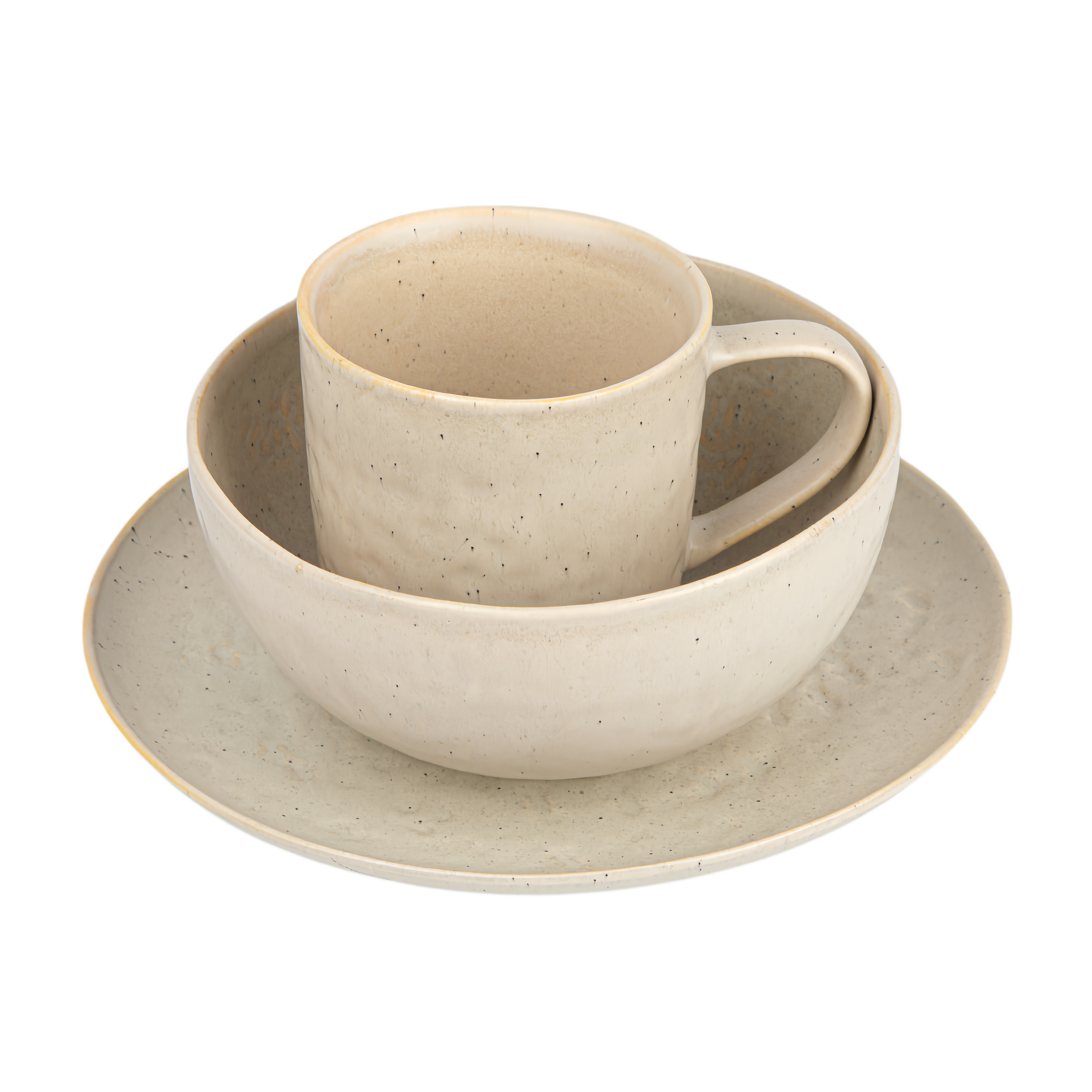 qinge Yellow Ceramic Kitchenware Set of Three