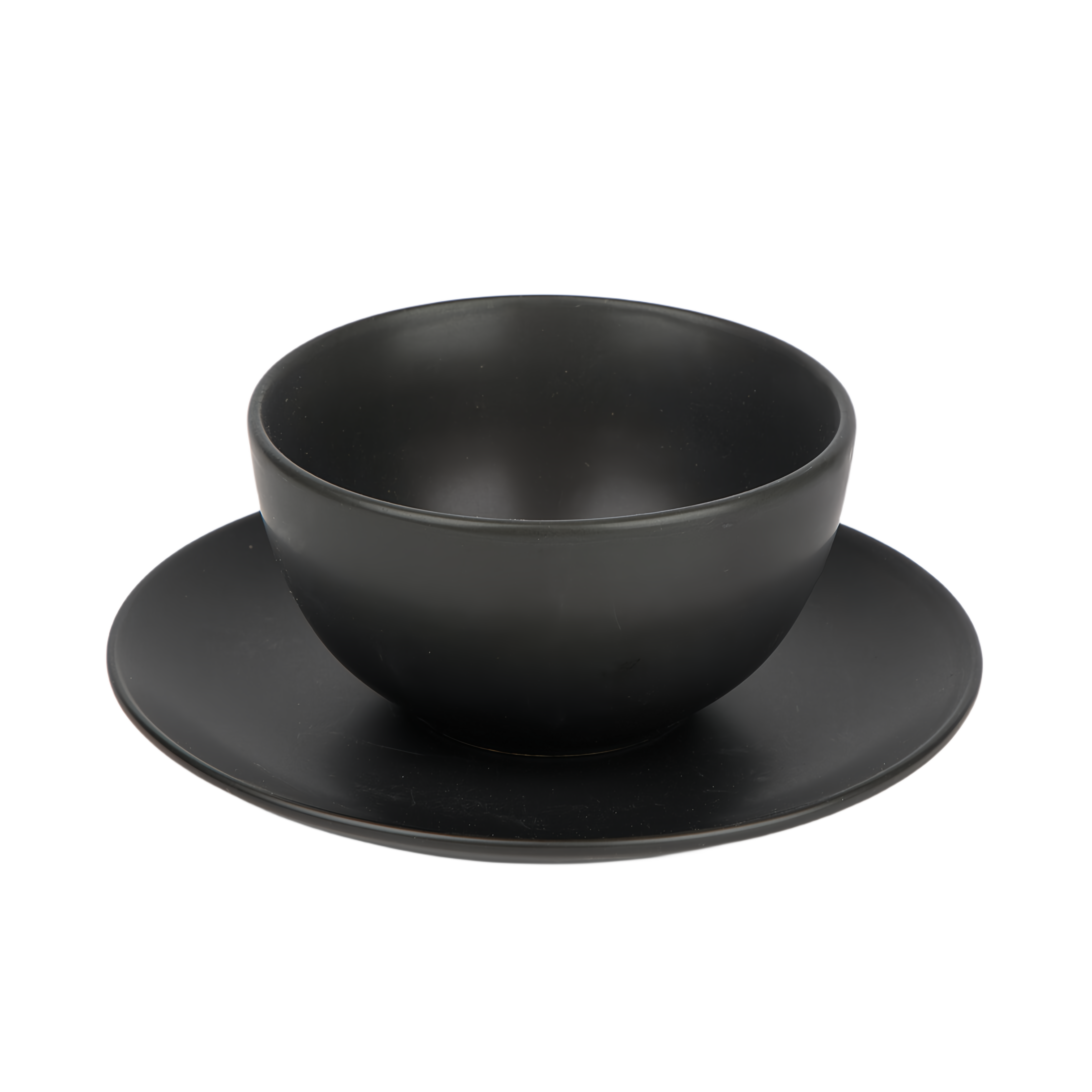 qinge Kitchen Supplies Black Ceramic Bowl and Plate Set Factory Prices