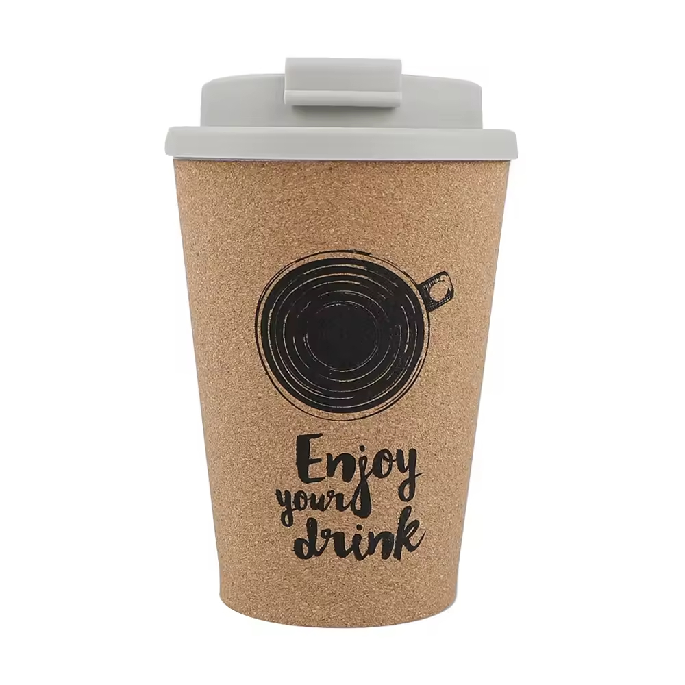 qinge 350ML / 450ML Eco Friendly Material Natural Cork To Go Travel Coffee Mug With Logo